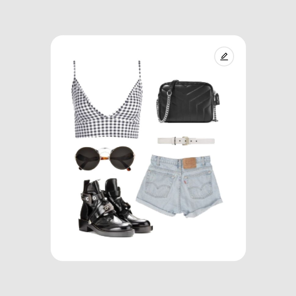 Screenshot of Digital Closet Premade Outfits Screen