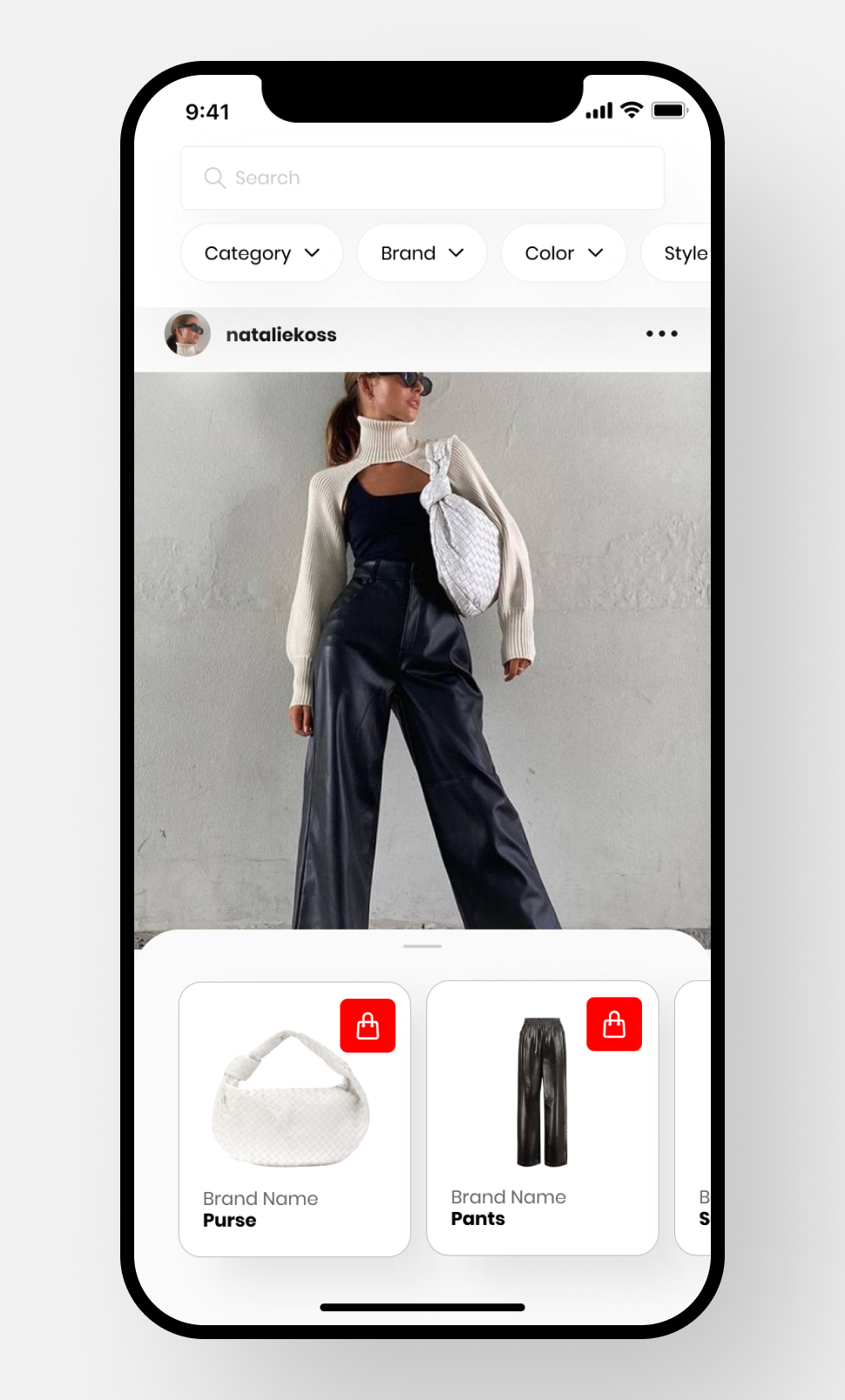 Screenshot of Digital Closet social feed