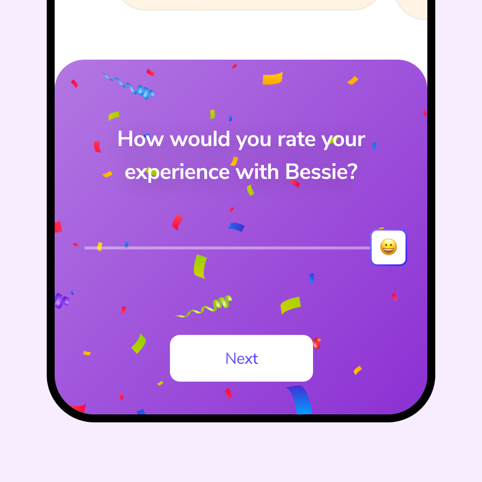 Screenshot of Hudello Rate Friends Screen