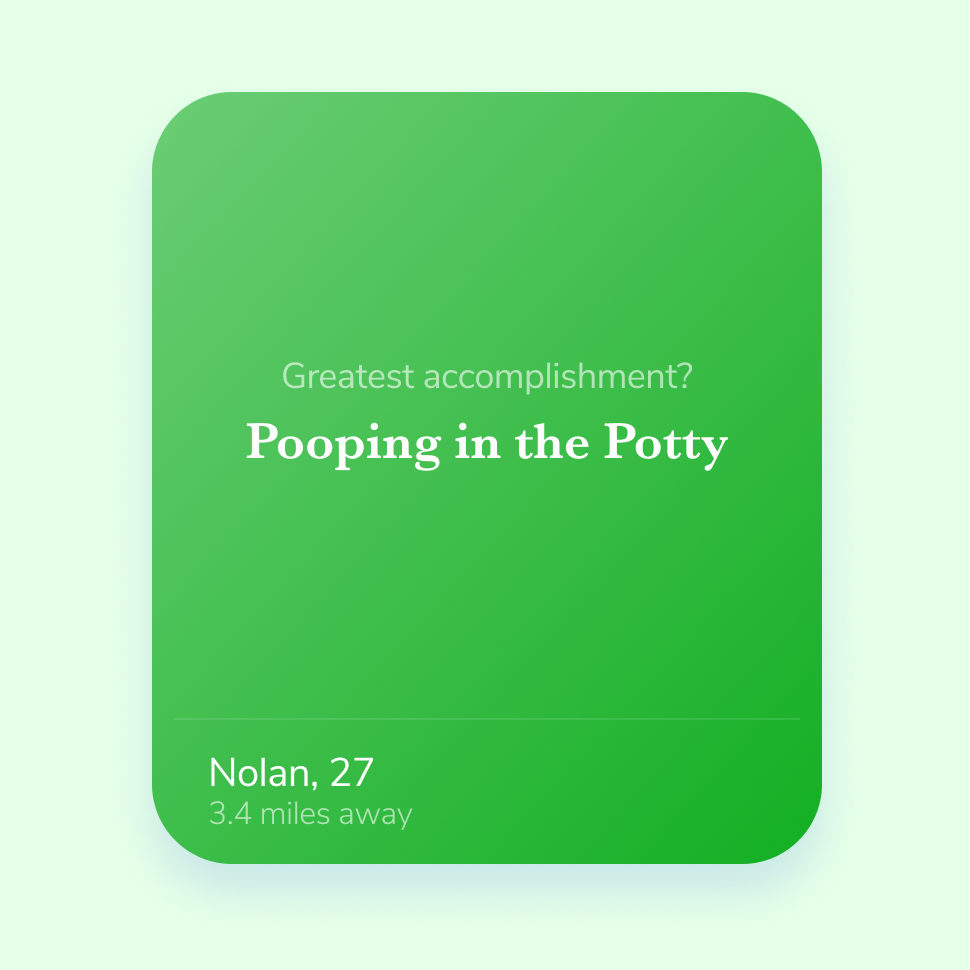 Screenshot of Hudello Swipe Card